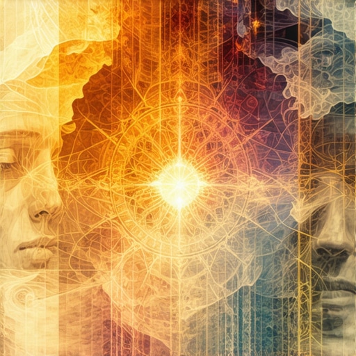 Artistic illustration of male figure representing inner conflicts and spiritual symbolism in a dream