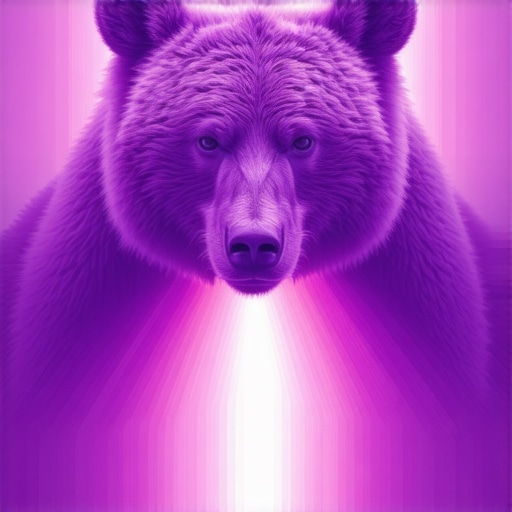 A symbolic image of a bear representing strength and protection in a spiritual setting.