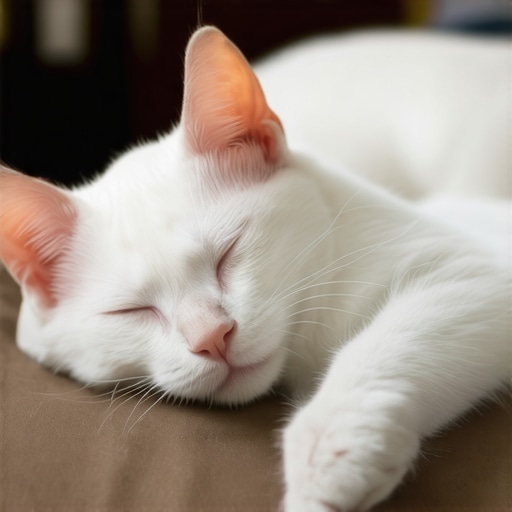 Duhovna simbolika bjele mačke u islamskom snu White cat representing spiritual purity and protection in Islamic dream interpretation