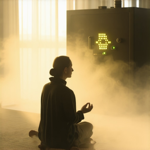 Osoba koja meditira, simbolizirajući duhovnu otpornost i mir prije suočavanja sa skrivenim istinama.