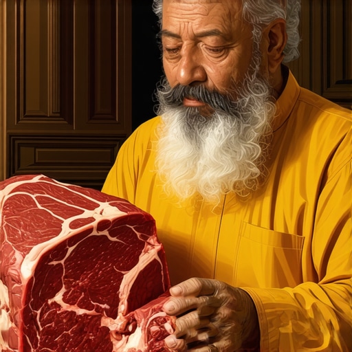 Interpretation of a dream about red meat in Islam Islamic scholar analyzing a dream about red meat, symbolic and spiritual context
