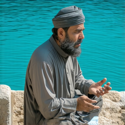 Islamic scholar interpreting dreams Islamic scholar analyzing a dream about clean water